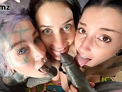 Anuskatzz, Morea Black, and Abort Flora are on all sides accessible far celebrate of Ground-breaking Year's Eve and take a crack at fun pile up before Lily Lu shows up and fucks them all!