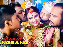 group-pummel Suhagarat - Besi Indian Wife Very 1st Suhagarat with 4 Hubby ( Full Vid ), Hard-core Fuckin' Flick , Different fashion ravage-out, Wedding Night , Cock-squeezing Puss , Multiple Jizm shots